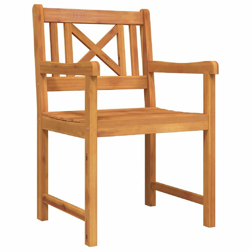 Garden Dining Set 3 pcs Brown Solid Acacia wood 85 cm table length 2-seater