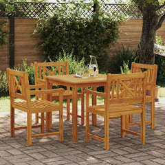 Garden Dining Set 3 pcs Brown Solid Acacia wood 85 cm table length 4-seater