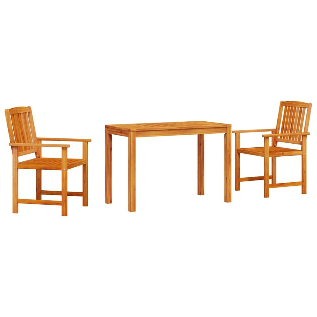 vidaXL Garden Dining Set 3 pcs Brown Solid Acacia Wood 2