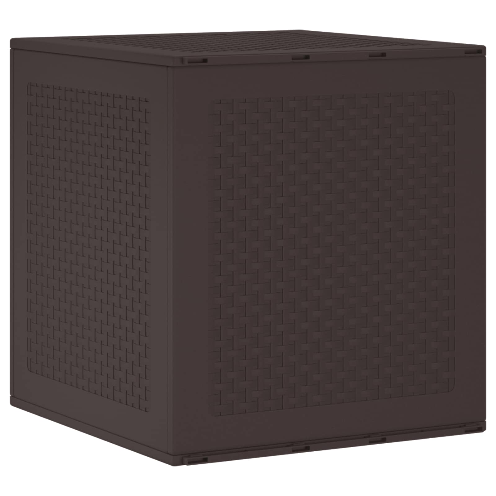 vidaXL Storage Box with Storage Brown 55 x 53 x 57 cm Polypropylene 1