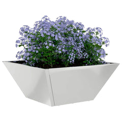 vidaXL Garden Planter 5 pcs Silver 35 x 35 x 15 cm Galvanised Steel 3