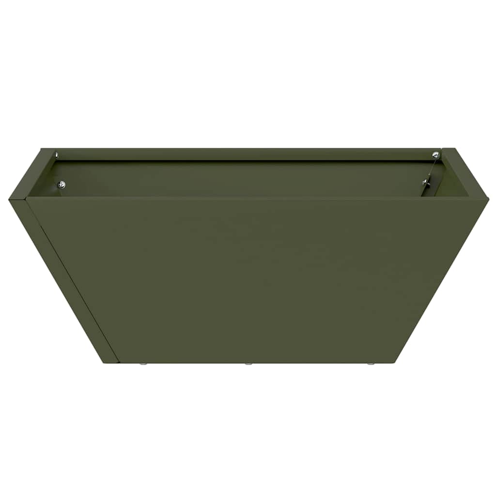 vidaXL Garden Planter 5 pcs Olive Green 40 x 40 x 15 cm 6