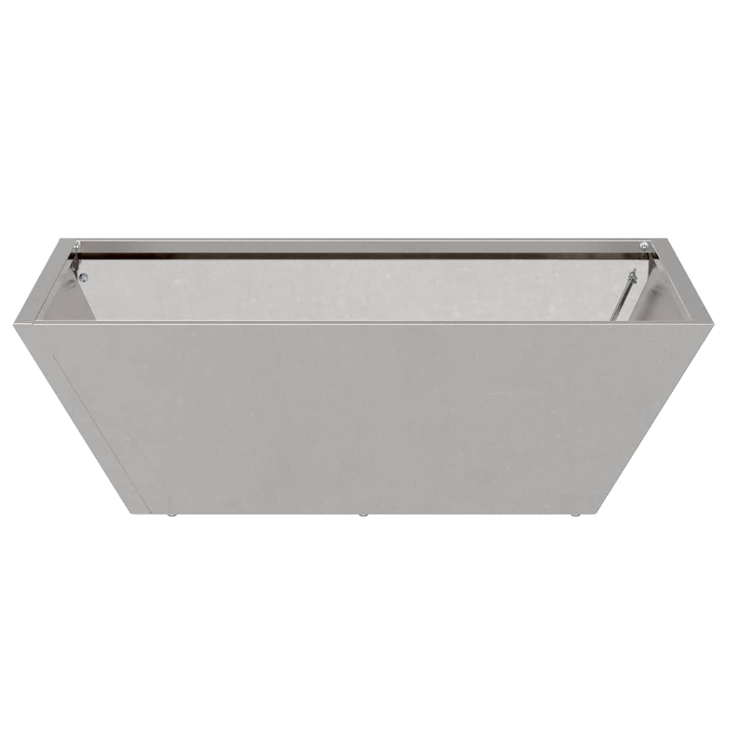 vidaXL Garden Planter Silver 50 x 50 x 15 cm Stainless Steel 6