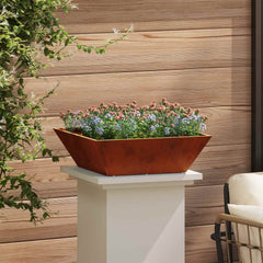 vidaXL Garden Planter 5 pcs Rusty 50 x 50 x 15 cm Weathering Steel 4
