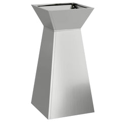 vidaXL Pillar Planter Silver 35 x 35 x 73 cm Galvanised Steel 2