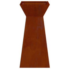 vidaXL Pillar Planter Rusty 35 x 35 x 73 cm Weathering Steel 6
