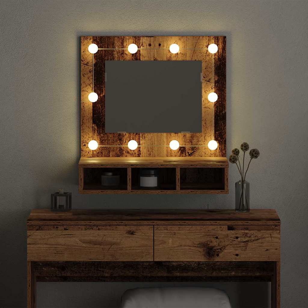 vidaXL Mirror Cabinet Old wood 60 x 31.5 x 62 cm Engineered Wood 4