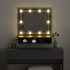 vidaXL Mirror Cabinet Black Oak 60 x 31.5 x 62 cm Engineered Wood 4