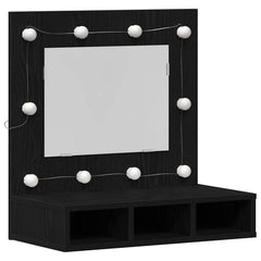 vidaXL Mirror Cabinet Black Oak 60 x 31.5 x 62 cm Engineered Wood 2
