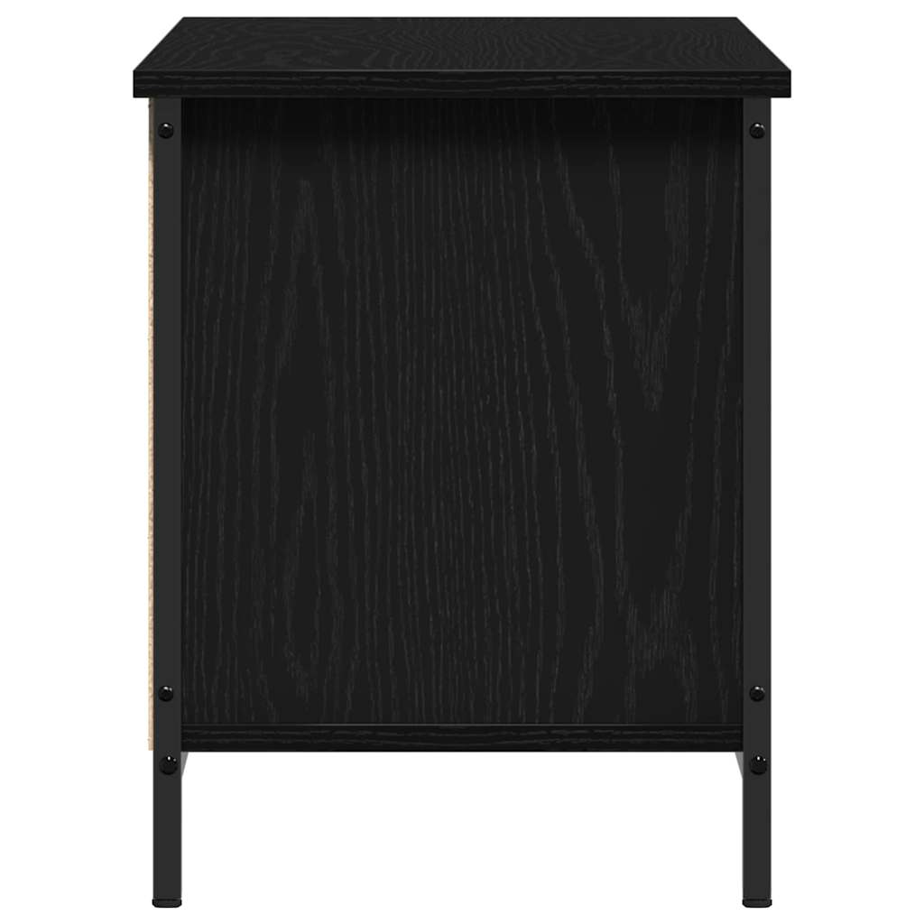 vidaXL TV Cabinet 102 x 35 x 45 cm Black Oak Engineered Wood 6