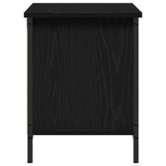 vidaXL TV Cabinet 102 x 35 x 45 cm Black Oak Engineered Wood 6