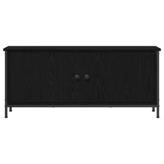 vidaXL TV Cabinet 100 x 35 x 45 cm Black Oak Engineered Wood 6