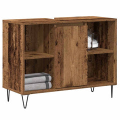 vidaXL Bathroom Cabinet Old Wood 80 x 33 x 60 cm Engineered Wood 3