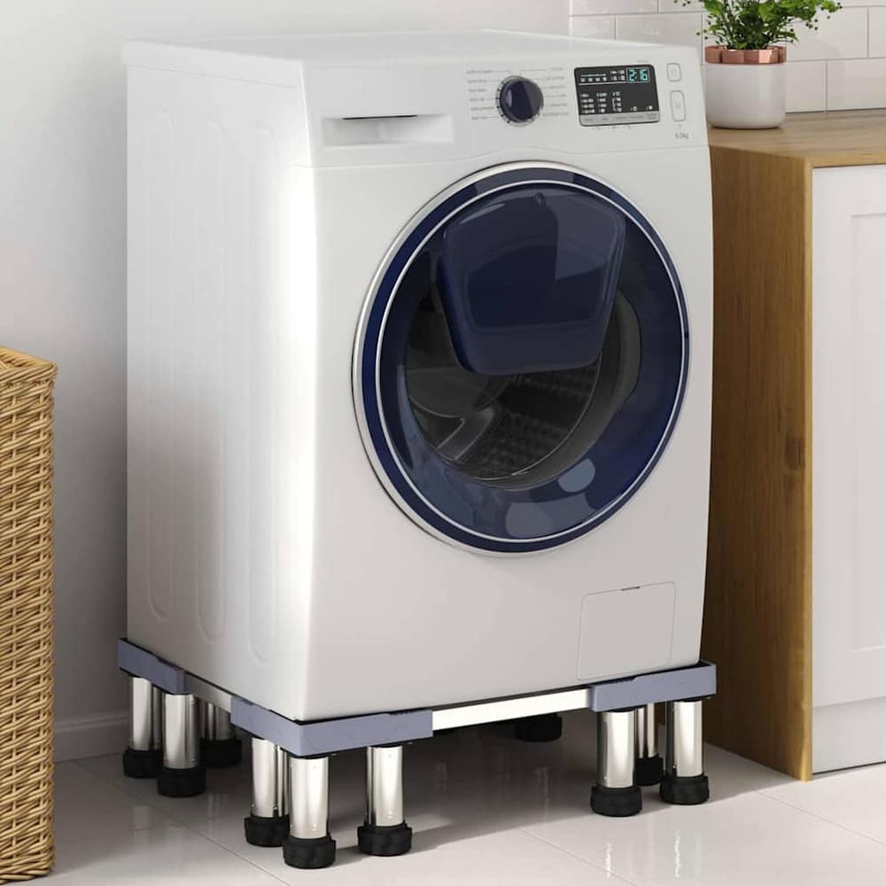 vidaXL Washing Machine Base Grey 67 x 67 x 21.5 cm Stainless Steel 1