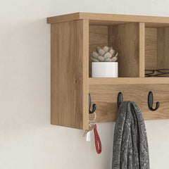 vidaXL Wall-Mounted Coat Rack Artisan Oak 50 x 16 x 26 cm 4