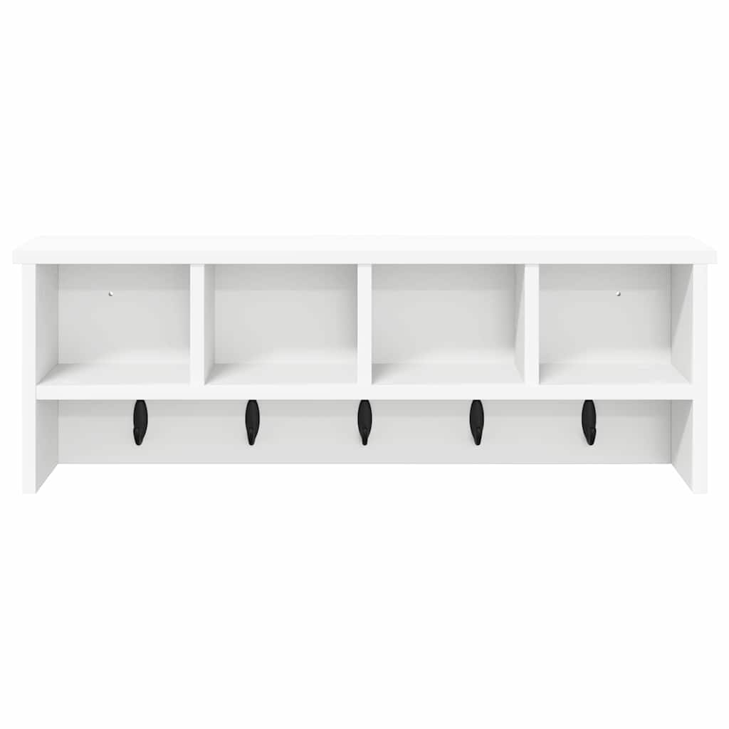 vidaXL Wall-Mounted Coat Rack Wall-Mounted White 75 x 16 x 26 cm 5