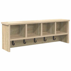 vidaXL Wall-Mounted Coat Rack Wall-Mounted Sonoma Oak 75 x 16 x 26 cm 2