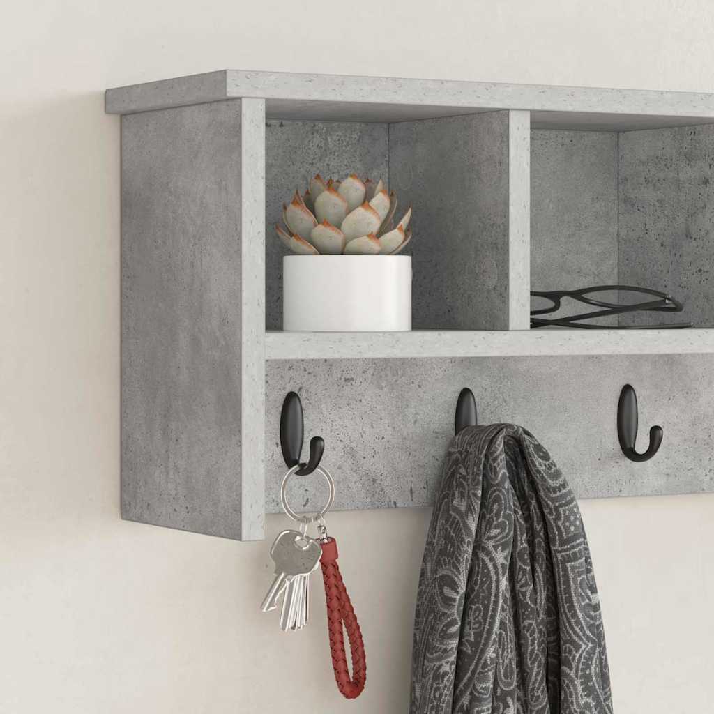 vidaXL Wall-Mounted Coat Rack Wall-Mounted Concrete Grey 4