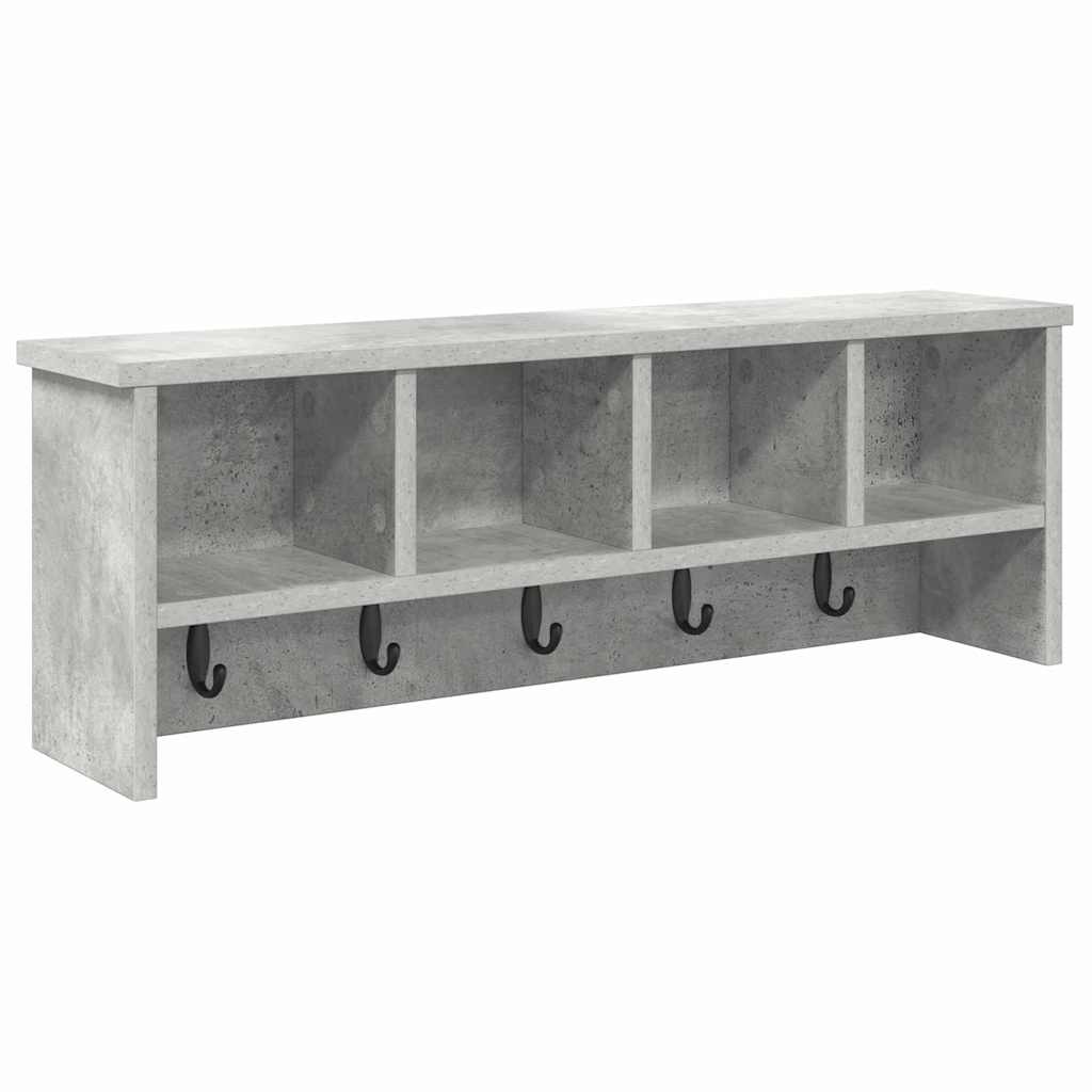 vidaXL Wall-Mounted Coat Rack Wall-Mounted Concrete Grey 2