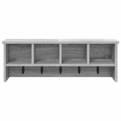 vidaXL Wall-Mounted Coat Rack Wall-Mounted Grey Sonoma 75 x 16 x 26 cm 5