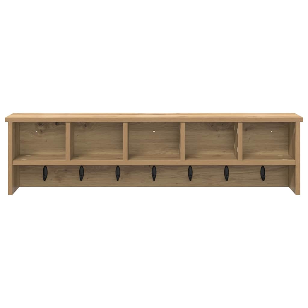 vidaXL Wall-Mounted Coat Rack Wall-Mounted Artisan Oak Engineered wood 5