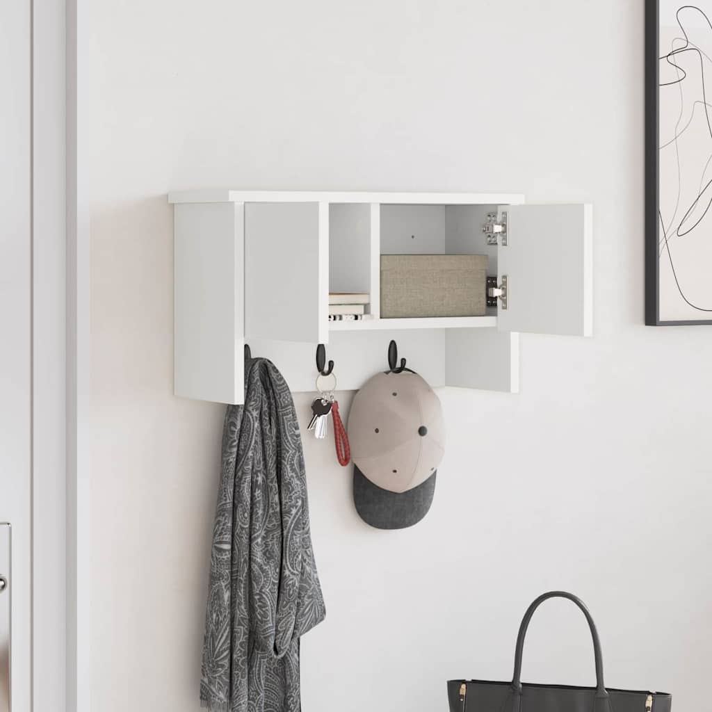 vidaXL Wall-Mounted Coat Rack Wall-Mounted White 50 x 20 x 30 cm 4