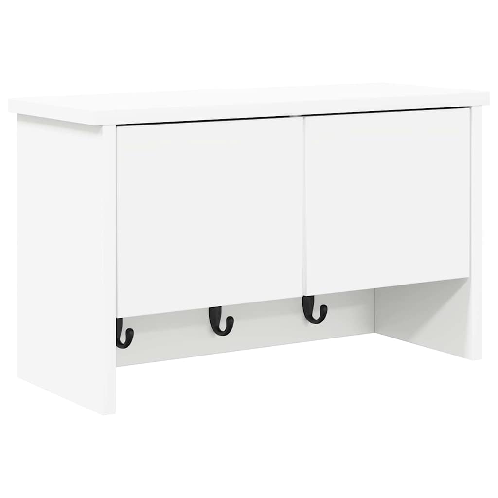vidaXL Wall-Mounted Coat Rack Wall-Mounted White 50 x 20 x 30 cm 2