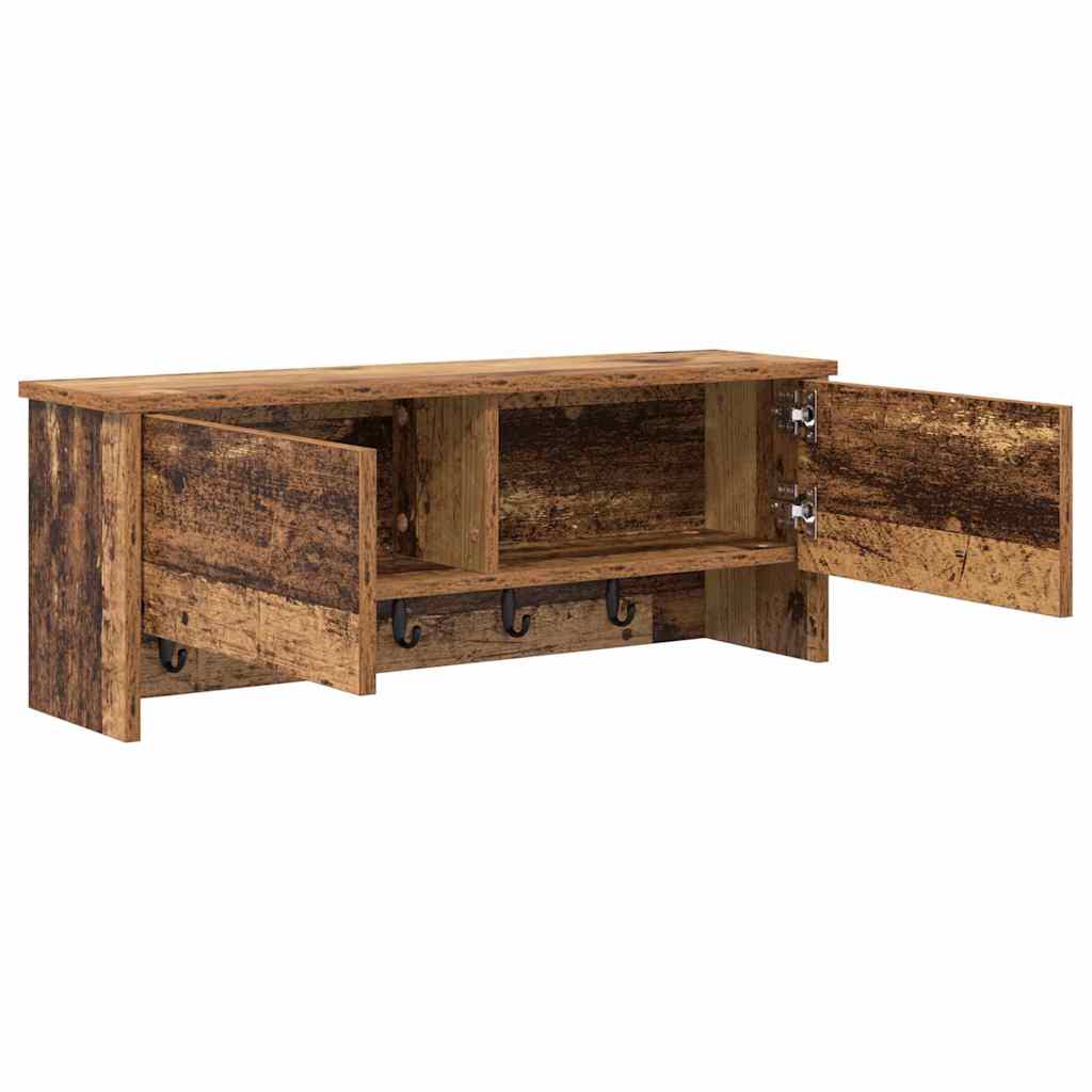 vidaXL Wall-Mounted Coat Rack Wall-Mounted Old Wood 80 x 20 x 30 cm 5