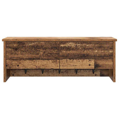 vidaXL Wall-Mounted Coat Rack Wall-Mounted Old Wood 80 x 20 x 30 cm 6