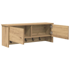 vidaXL Wall-Mounted Coat Rack Wall-Mounted Artisan Oak 80 x 20 x 30 cm 5