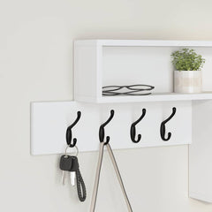 vidaXL Wall-Mounted Coat Rack Wall-Mounted White 100 x 12 x 43.5 cm 4