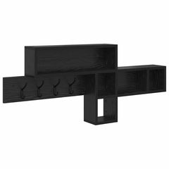 vidaXL Wall-Mounted Coat Rack Wall-Mounted Black Oak Engineered wood 2