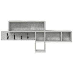 vidaXL Wall-Mounted Coat Rack Wall-Mounted Concrete Grey 5