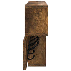 vidaXL Wall-Mounted Coat Rack Wall-Mounted Smoked Oak Engineered wood 6