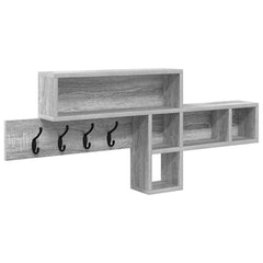 vidaXL Wall-Mounted Coat Rack Wall-Mounted Grey Sonoma Engineered wood 2