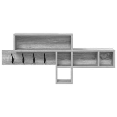 vidaXL Wall-Mounted Coat Rack Wall-Mounted Grey Sonoma Engineered wood 5