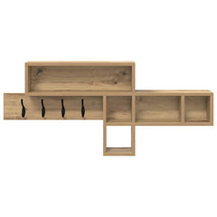 vidaXL Wall-Mounted Coat Rack Wall-Mounted Artisan Oak Engineered wood 5