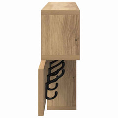 vidaXL Wall-Mounted Coat Rack Wall-Mounted Artisan Oak Engineered wood 6