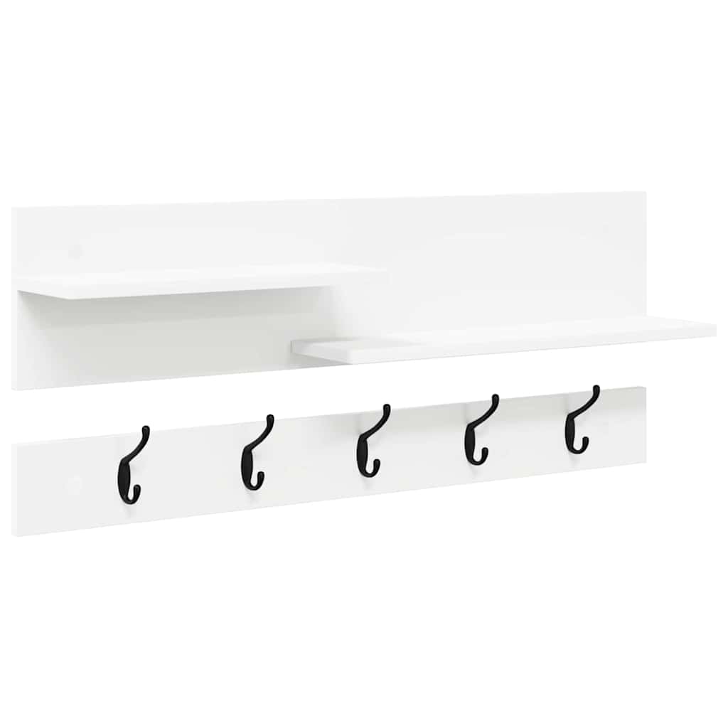 vidaXL Wall-Mounted Coat Rack Wall-Mounted White 90 x 15 x 36 cm 2