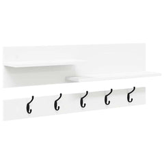 vidaXL Wall-Mounted Coat Rack Wall-Mounted White 90 x 15 x 36 cm 2