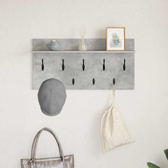 vidaXL Wall-Mounted Coat Rack Wall-Mounted Concrete Grey 4