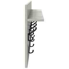 vidaXL Wall-Mounted Coat Rack Wall-Mounted Concrete Grey 6