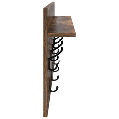 vidaXL Wall-Mounted Coat Rack Wall-Mounted Smoked Oak 80 x 40 x 12 cm 6