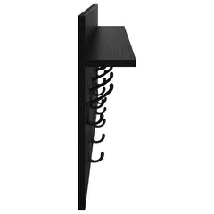 vidaXL Wall-Mounted Coat Rack Wall-Mounted Black Oak 100 x 40 x 12 cm 6