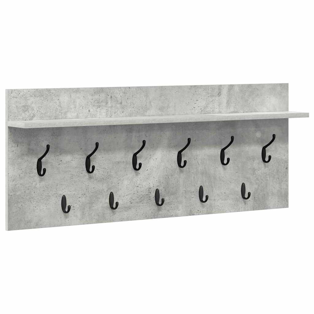 vidaXL Wall-Mounted Coat Rack Wall-Mounted Concrete Grey 2