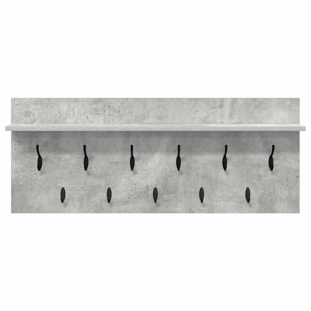 vidaXL Wall-Mounted Coat Rack Wall-Mounted Concrete Grey 5