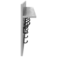 vidaXL Wall-Mounted Coat Rack Wall-Mounted Grey Sonoma Engineered wood 6