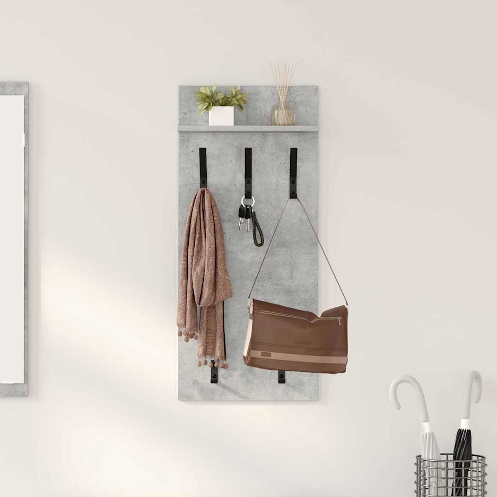 vidaXL Wall-Mounted Coat Rack Wall-Mounted Concrete Grey 1