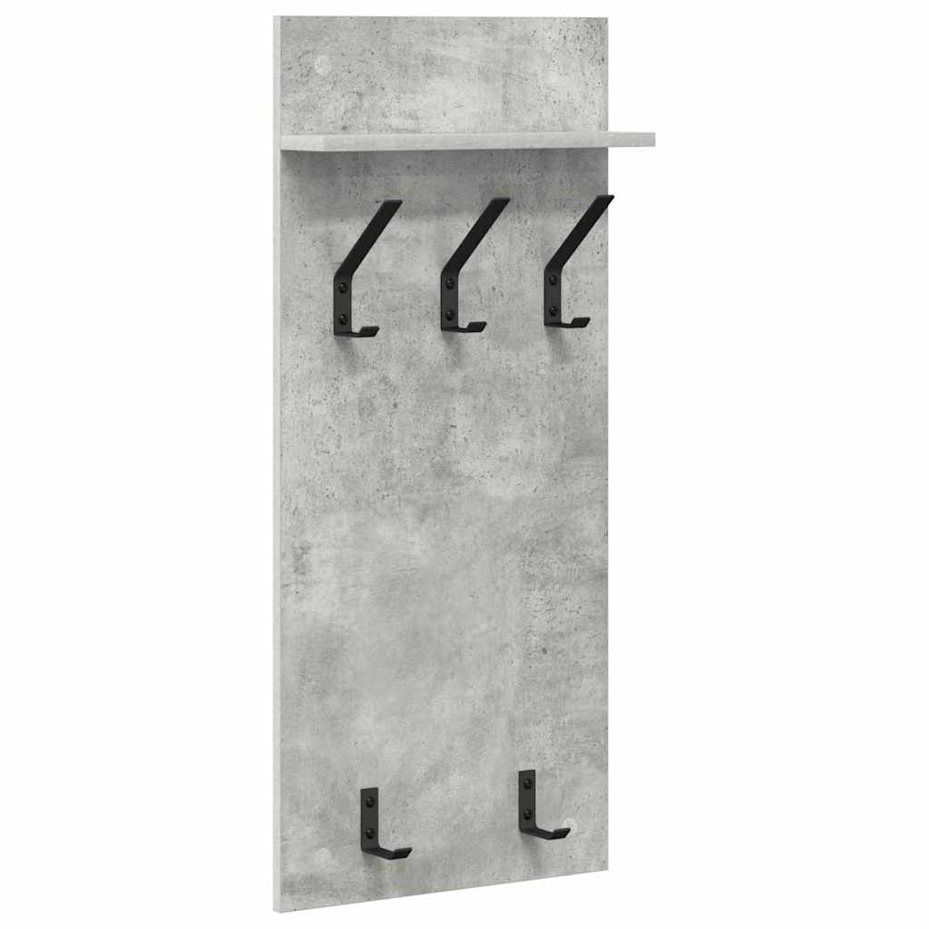 vidaXL Wall-Mounted Coat Rack Wall-Mounted Concrete Grey 2