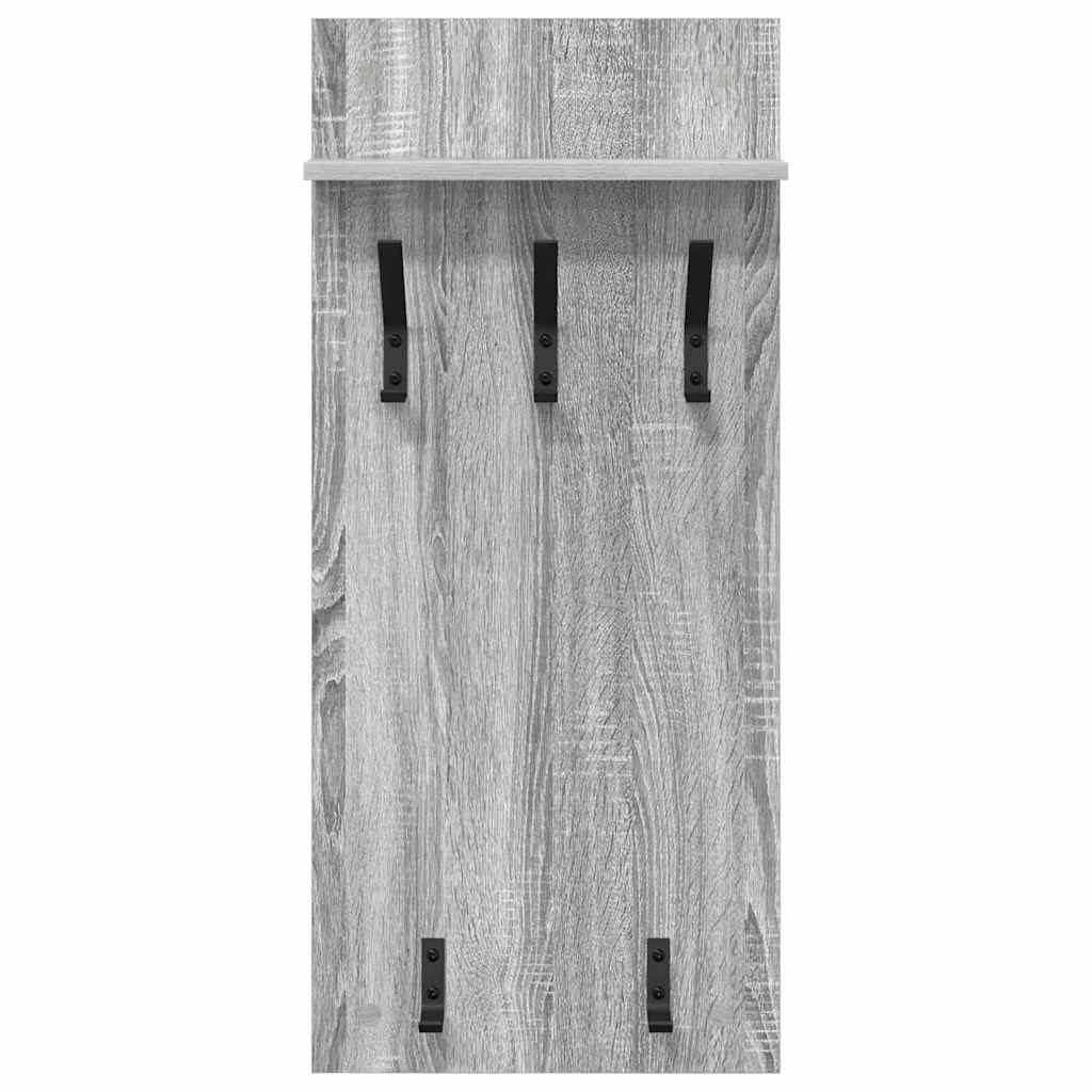 vidaXL Wall-Mounted Coat Rack Wall-Mounted Grey Sonoma 40 x 10 x 90 cm 5